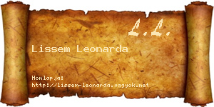 Lissem Leonarda névjegykártya